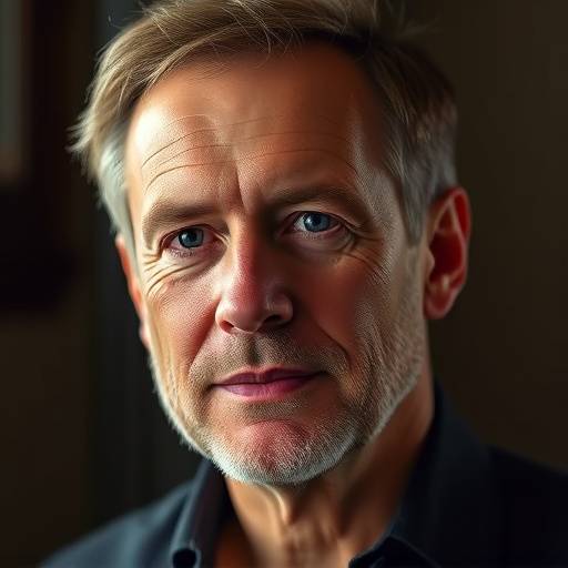 Portretfoto van David de Vries, gastdocent stem en zang.
